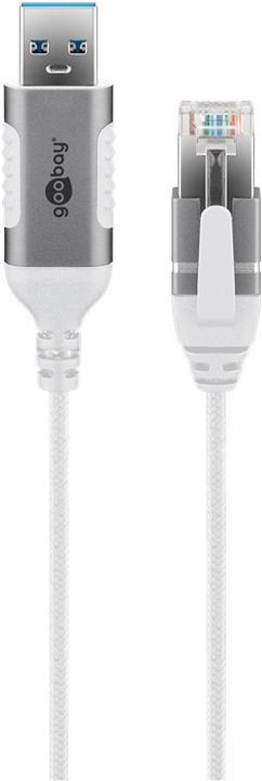 Produktbild Goobay Ethernet-Kabel USB-A 3.0 auf RJ45, Slim, 10 m (USB 3.0)