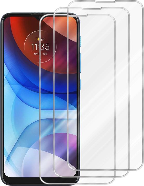 Actual product image Cadorabo Tempered Glass for Motorola MOTO E7 POWER / E7i POWER Fullcover 3x Pack (3 pcs., Motorola Moto E7 Power, Motorola Moto E7i Power)