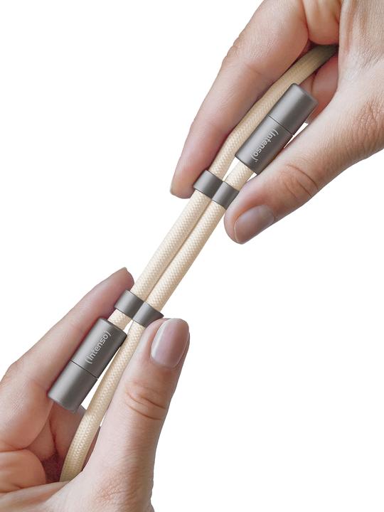 Image du produit Intenso Handykette als Lade- + Datenkabel USB-C bis 1,65m beige (1.65 m, USB 2.0, 60 W)