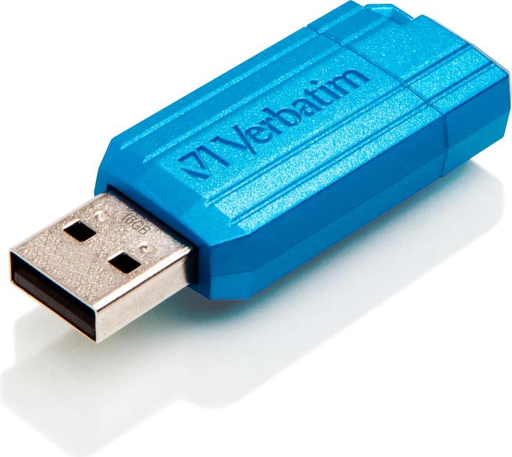 Image du produit Verbatim PINSTRIPE 16GB USB 2.0 BLEU (16 Go, USB 2.0)