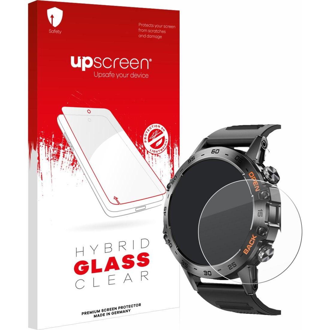 upscreen Scratch Shield Panzerglasfolie, Smartwatch Schutzfolie, Transparent