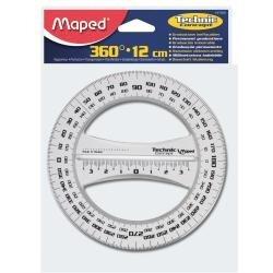 Actual product image Maped Protractor Geometric 360 degrees, 120 mm, made of plastic (12 cm)