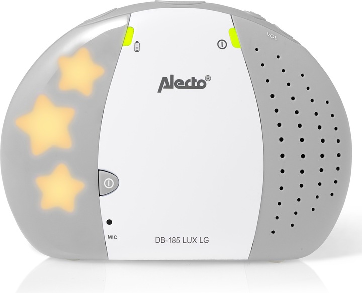 Immagine prodotto Alecto DBX-85GS - Baby monitor DECT con modalità ECO completa, bianco/grigio (Audio del baby monitor, 300 m)