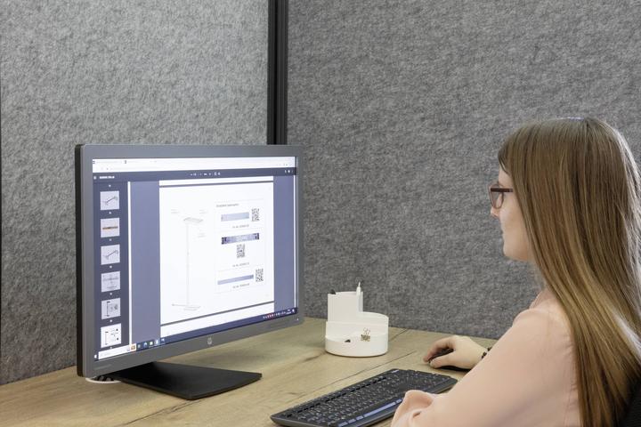 Immagine prodotto Maul Parete divisoria acustica MAULcocoon 9601089 grigio scuro 100,0 x 182,0 cm (100 x 182 cm)