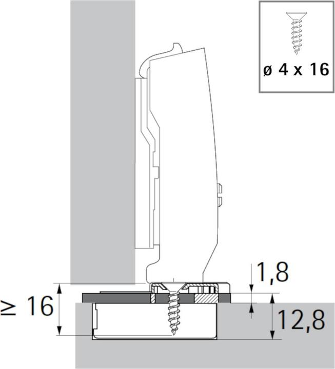 Produktbild Hettich Adapter zur Reduzierung der Bohrtiefe (1 Stk.)