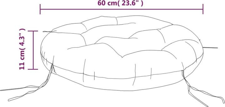 Actual product image vidaXL 10-piece garden lounge set with cushions (60 x 11 cm)