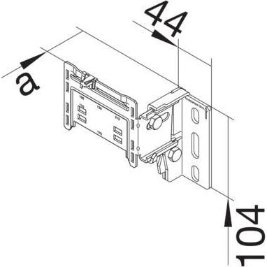 Thumbnail - Hager, Leitungsführung Zubehör, G2260 Konsole f Adapterplatte Wand abst 53-81