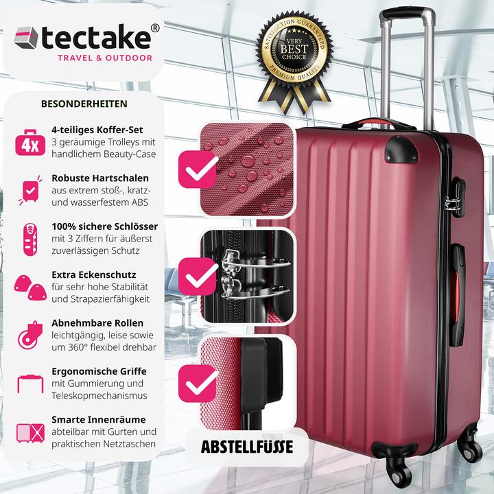 Produktbild tectake Hartschalenkoffer (90 l, Handgepäck (bis 50l), M (50 - 90l), L (90 - 115l))