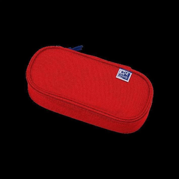 Oxford, Etui, Schlamper-Etui, Polyester, oval, rot