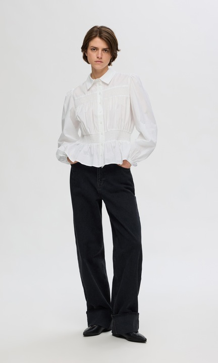 Immagine prodotto Selected Femme Top a manica lunga con lavorazione smocked (40)