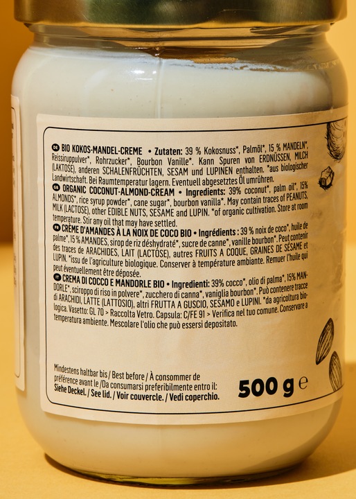 Nutritional values and ingredients KoRo Organic coconut and almond cream (500 g)