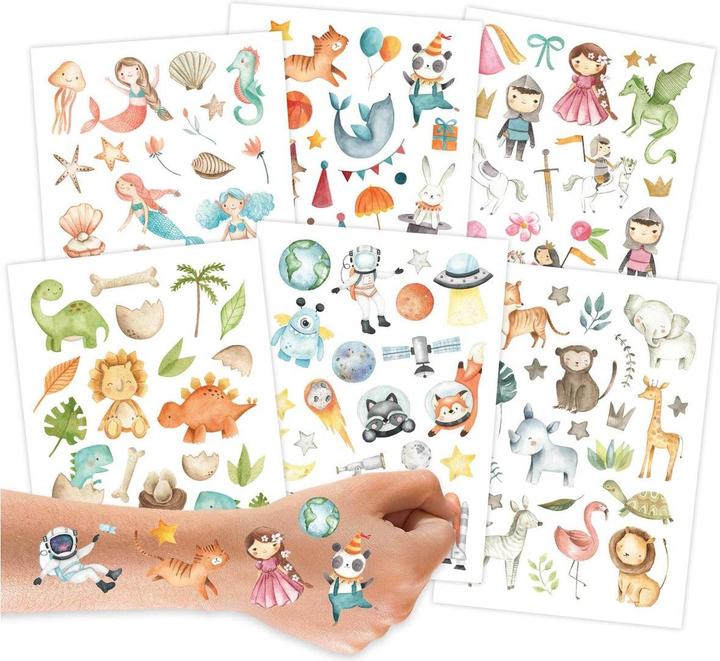 Papierdrachen 100 children's tattoos
