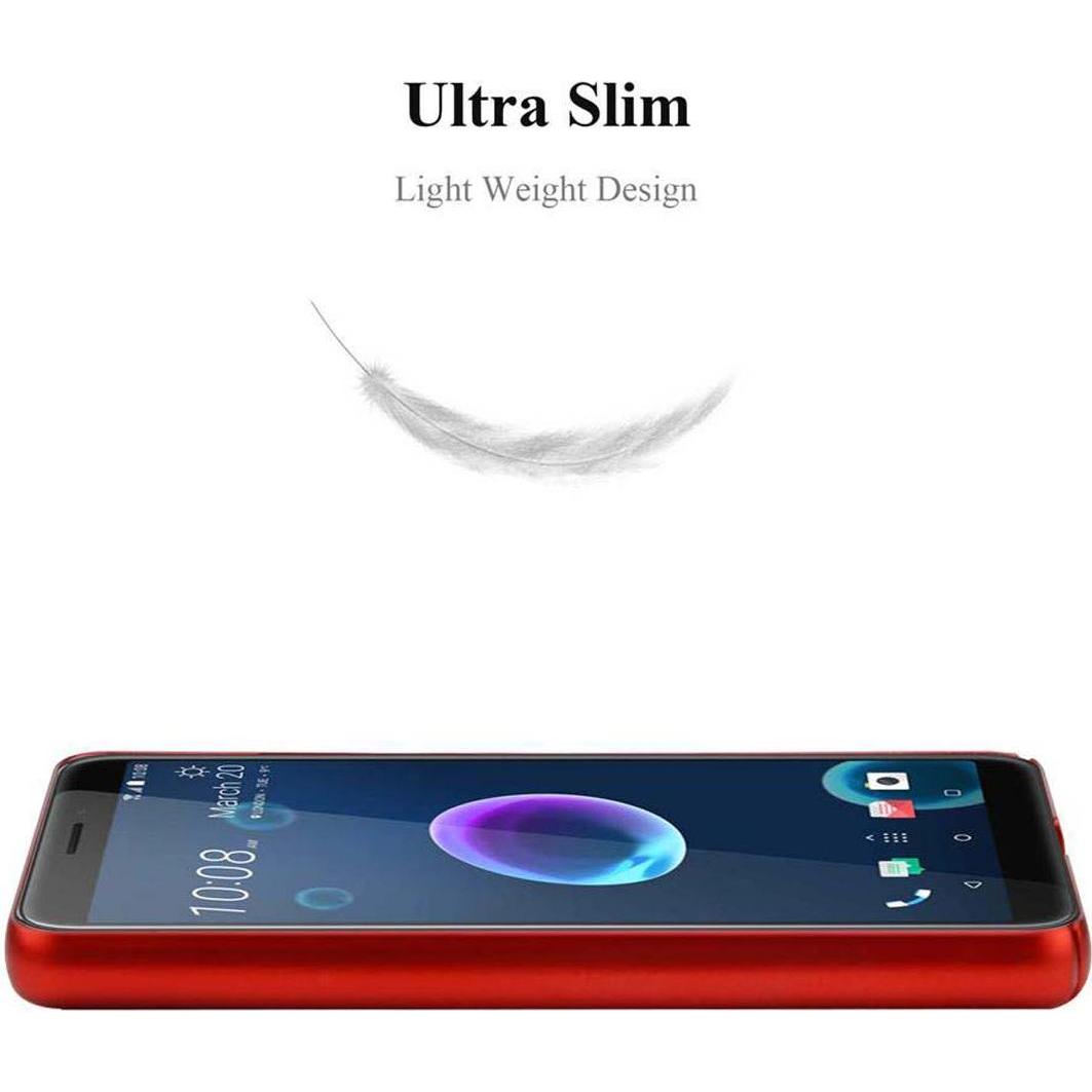 Thumbnail - Cadorabo Hard Cover Matt Metall Cover (HTC Desire 12), Smartphone Hülle, Rot