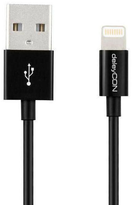 Produktbild deleyCON Lightning-USB Kabel (1 m, USB 2.0)