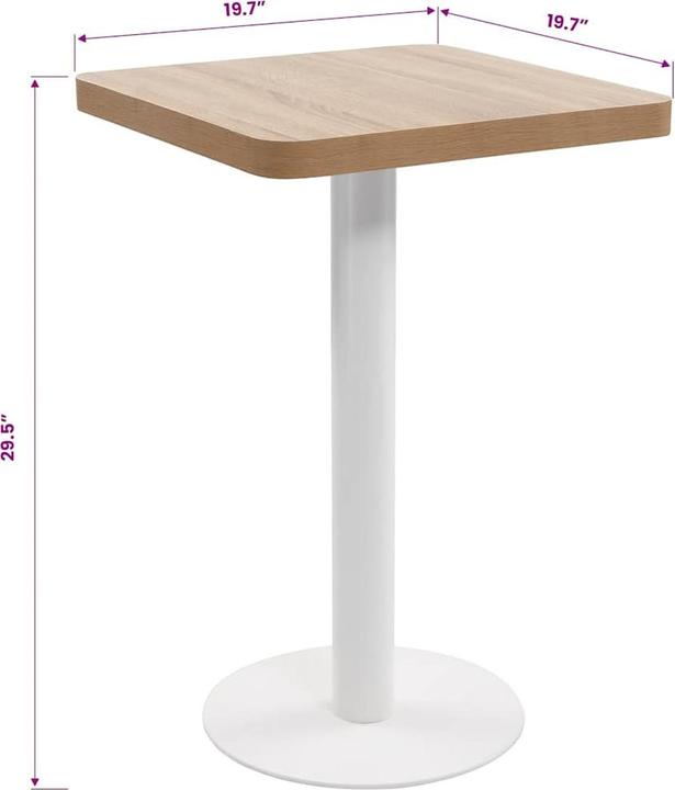 Image du produit vidaXL Bistrotisch (50 x 50 x 75 cm)