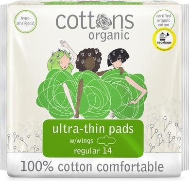 Produktbild Cottons Ultradünne Binden mit leichtem bis mittlerem Durchfluss 100% Bio-Baumwolle 14er Pack (14 x)