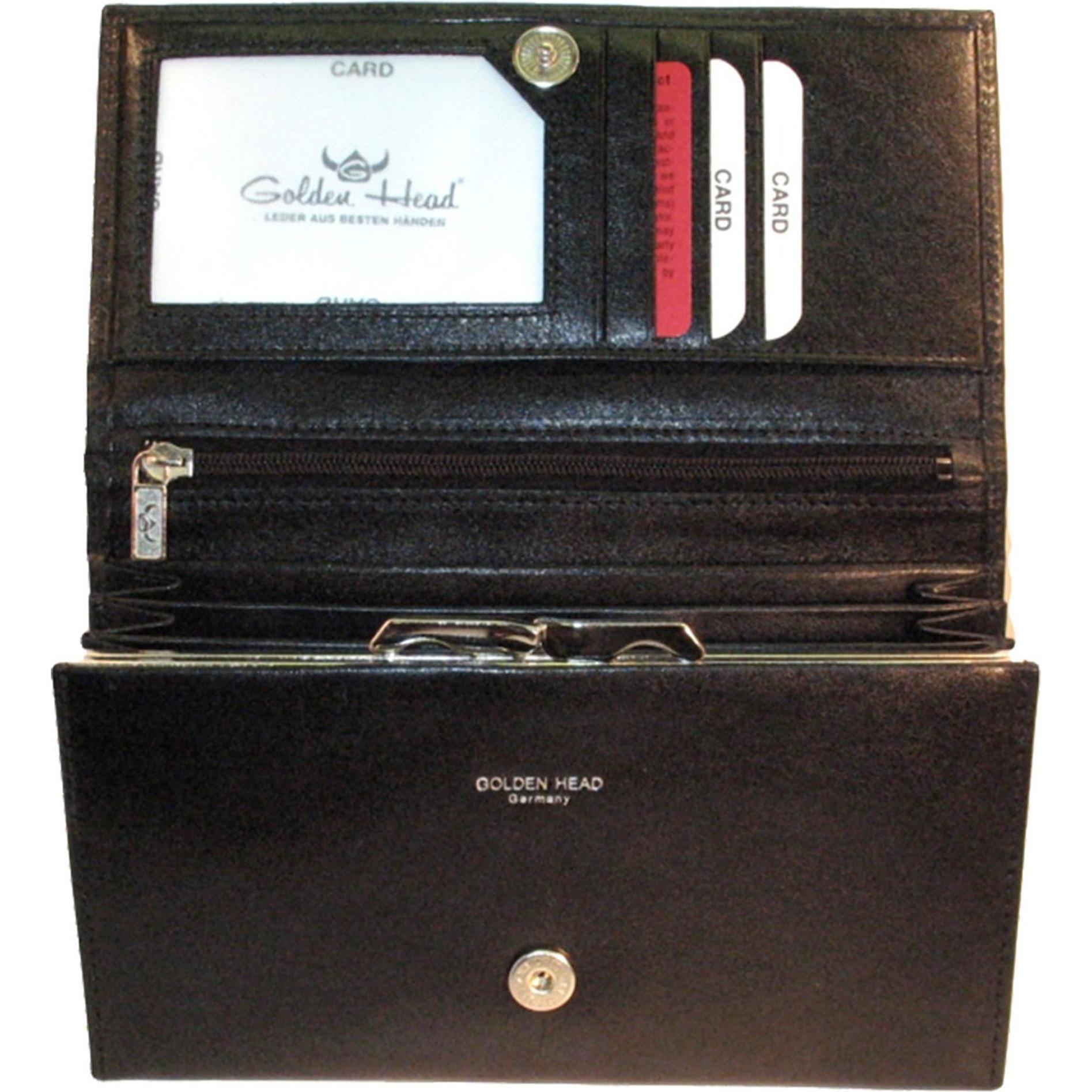 Thumbnail - Golden Head, Damen, Portemonnaie, Colorado Geldbörse RFID Leder 17 cm, Schwarz