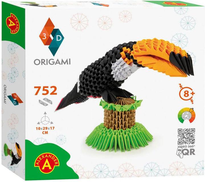 Selecta Spielzeug ORIGAMI 3D - Toucan, 752 parts (752 pieces)