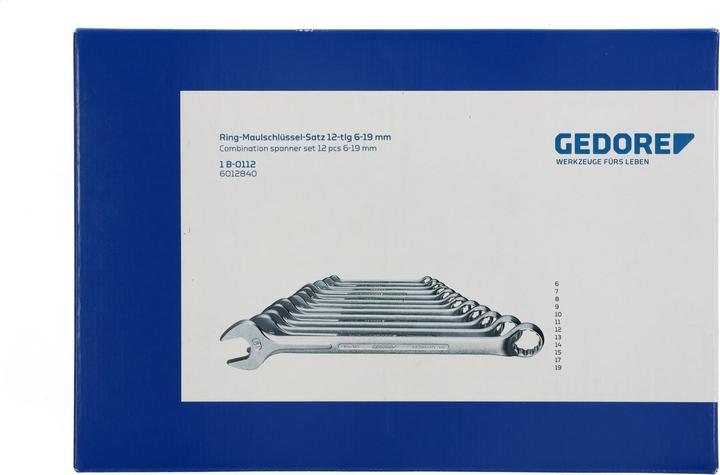 Image du produit Gedore 1 B-0112 Jeu de clés mixtes 12 pièces 6-19 mm (19 mm, 14 mm, 11 mm, 9 mm, 15 mm, 13 mm, 17 mm, 8 mm, 7 mm, 12 mm, 6 mm, 16 mm, 18 mm, 10 mm)