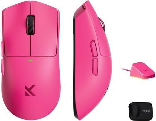 Mchose K7 Ultra Lightweight Wireless - Gaming Mus - Optisk - 5 knapper - Pink (Wireless)