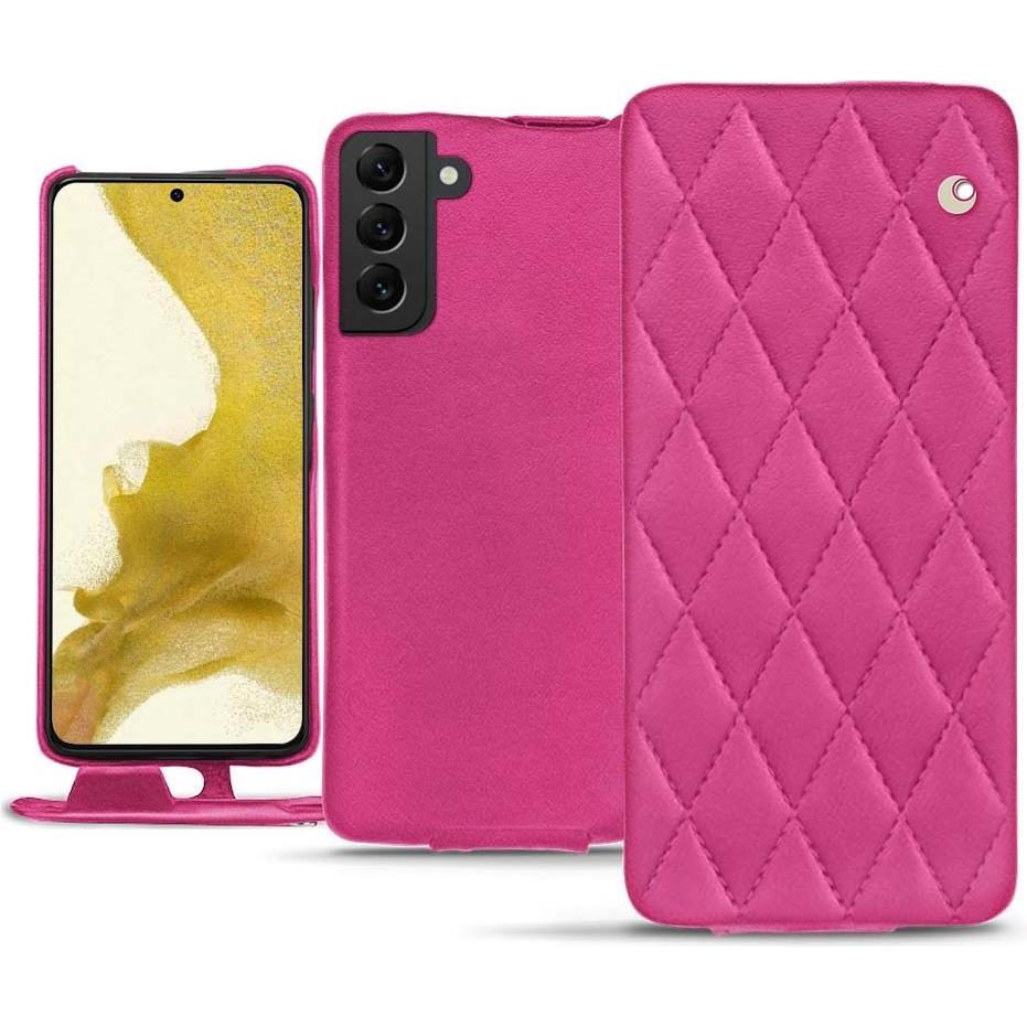 Noreve Lederschutzhülle vertikal (Samsung Galaxy S22), Smartphone Hülle, Rosa