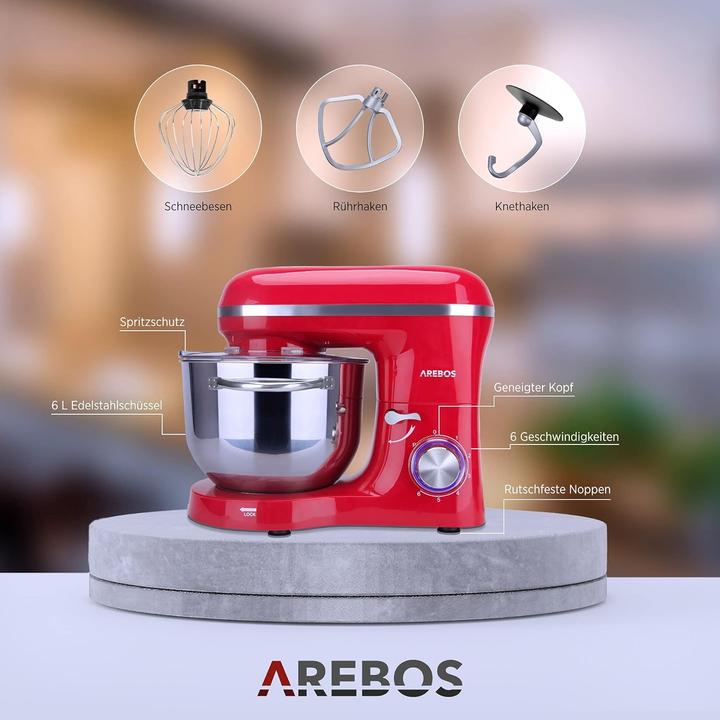 Actual product image Arebos Food processor (1500 W, 6 l)