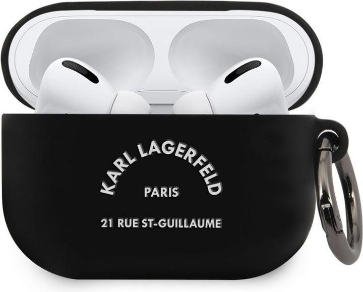 Image du produit Karl Lagerfeld Rue St Guillaume Etui en silicone pour AirPods Pro Noir (Manchon pour casque d'écoute)