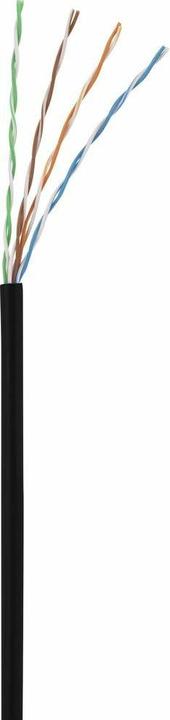 Actual product image Renkforce RF-5047434 RJ45 network cable, patch cable CAT 5e U/UTP 0.50 m black (U/UTP, CAT5e, 0.50 m)