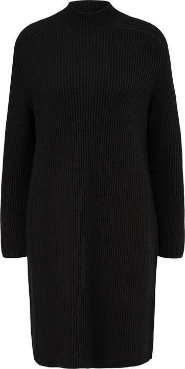 Image du produit Comma Kleid Geripptes Strickkleid aus Wollmix (36)