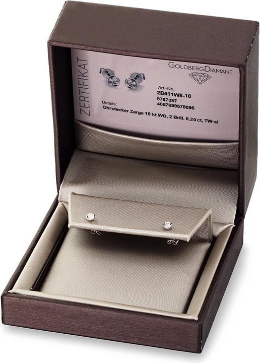 Produktbild Goldberg Diamant Ohrstecker Zarge 0.2ct (Weissgold)