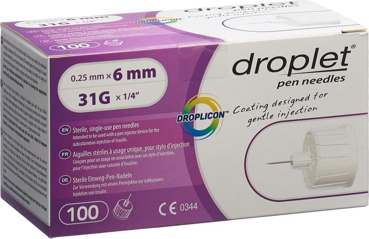 Immagine prodotto Droplet Pen Nadeln 6mm 100 Stk (Aghi a penna + aghi monouso)