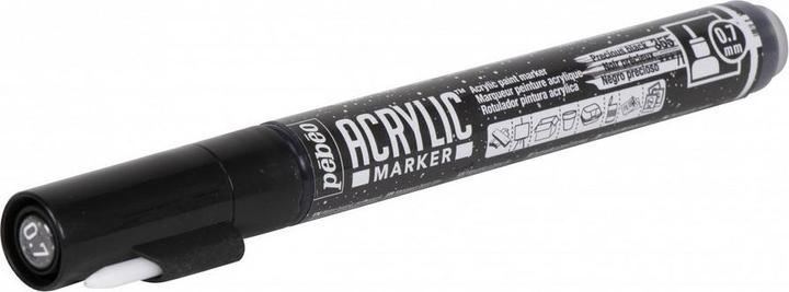 Image du produit Pebeo Acrylic Marker Pointe extra fine 0,7mm (Eldes Noir, 0.70 mm)