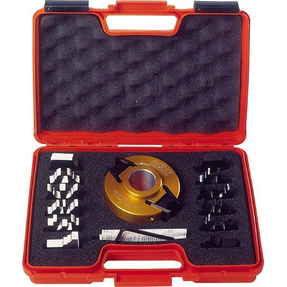 CMT, Comparatore + micrometro, 693.013.03 Profilmesserkopf mit Begrenzer 120x50x40 mm ALU MAN + 7 Messer