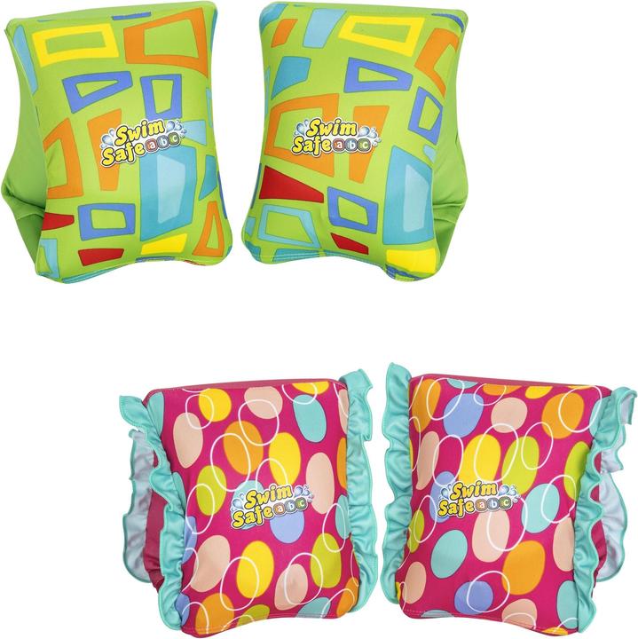 Actual product image Bestway Swim Safe ABC AquaStar Fabric Inflatable Bracelet Floaties S/M, Swim bracelets, Boy/Girl, Fabr