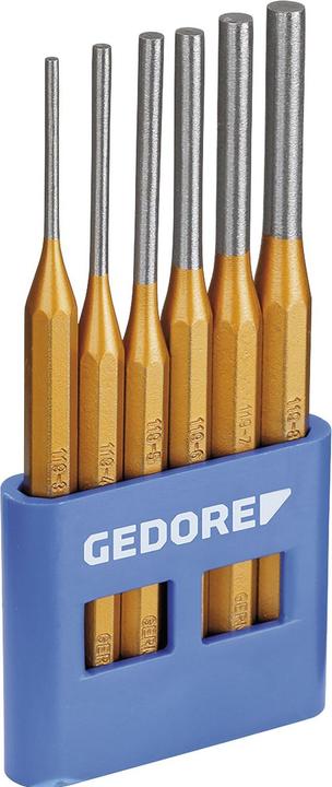Produktbild Gedore Splinttreiber-Satz inkl. PVC-Halter, 6-teilig, Stahl/Lackierung, Silber/Kupfer