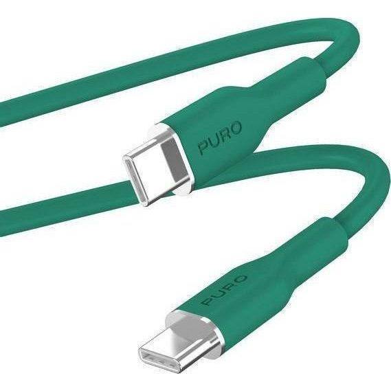 Puro ICON Soft Cable – Kabel USB-C do USB-C 1.5 m (Jade) (1.50 m, USB 3.2 Gen 1), USB Kabel