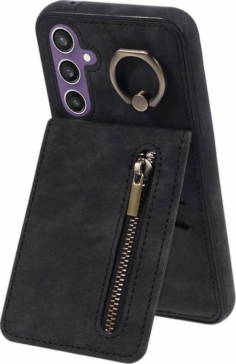 Produktbild Cover-Discount Kickstand Case RFID mit Kartenfächer schwarz (Samsung Galaxy S24)