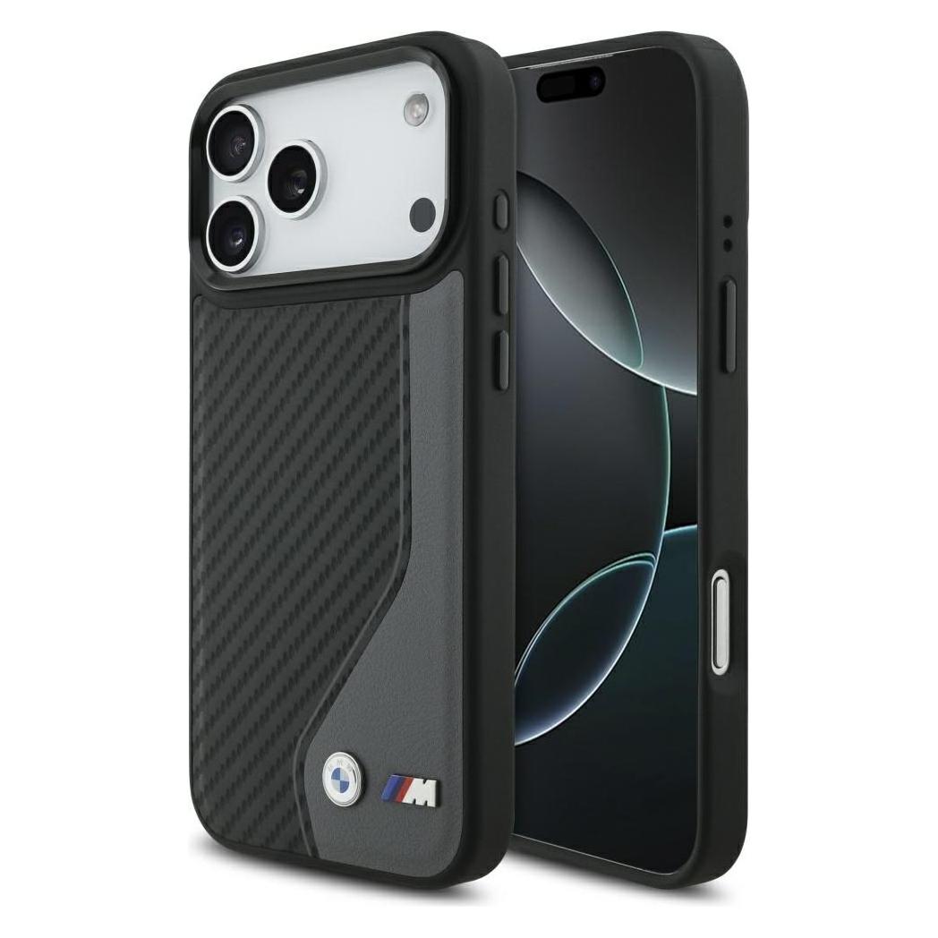 Bmw Case M Carbon Logo MagSafe For IPhone 17 Pro Max Anthracite (Apple IPhone 17 Pro Max), Smartphone Hülle, Grau
