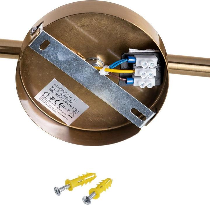 Image du produit Activejet SPECTRA double auksinis lubinis laikiklis applique murale bande spot GU10 skirta living roo (GU10)