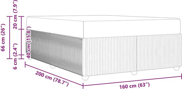 Image du produit vidaXL Modernes Bett (160 x 200 cm)