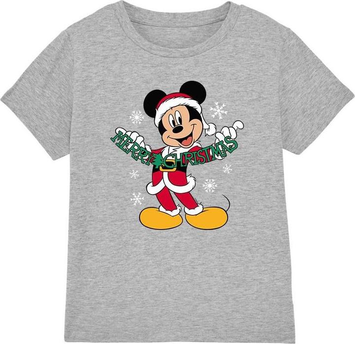 Actual product image Disney Childrens/Kids Merry Christmas Mickey Mouse T-Shirt (128)