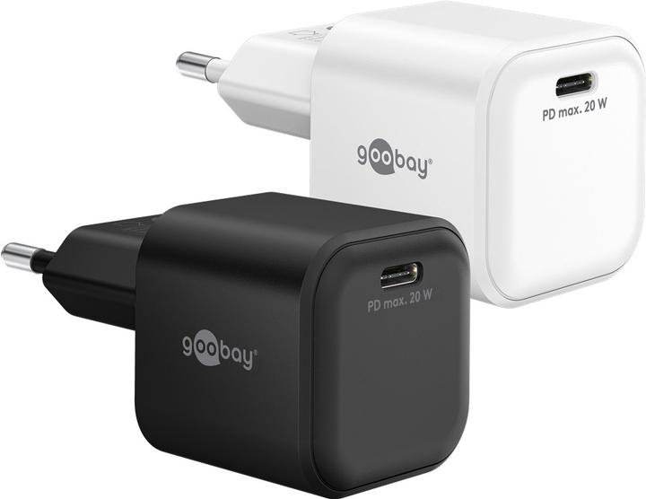 Immagine prodotto Goobay USB-C PD GaN Schnellladegerät Nano 20 W weiss (20 W, 1 porzione)