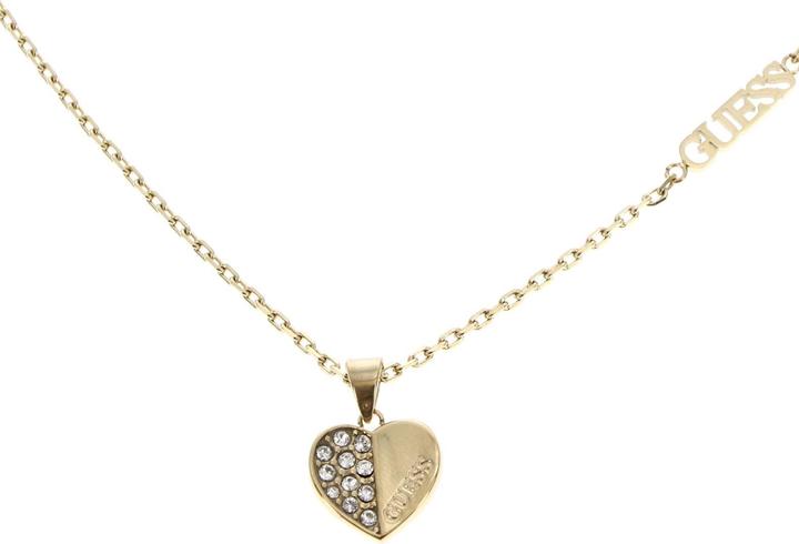 Guess Lovely Romantic Gold Plated Necklace JUBN03035JWYGT/U (Edelstahl, Glas, 40.5 cm)