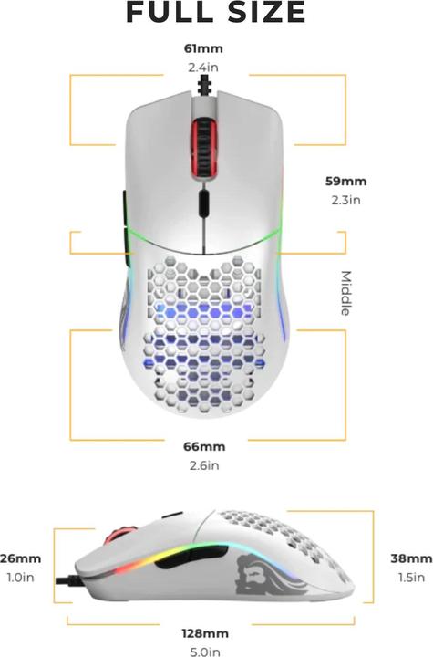 Actual product image Glorious PC Gaming Race Model O (Cable)