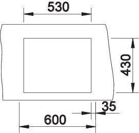 Produktbild Blanco Claron 500-U (Unterbauspüle, 44 cm, 54 cm)