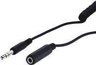 Produktbild Goobay Kopfhörerverlängerung 6,35 mm, Spiralkabel (5 m, Verlängerung)