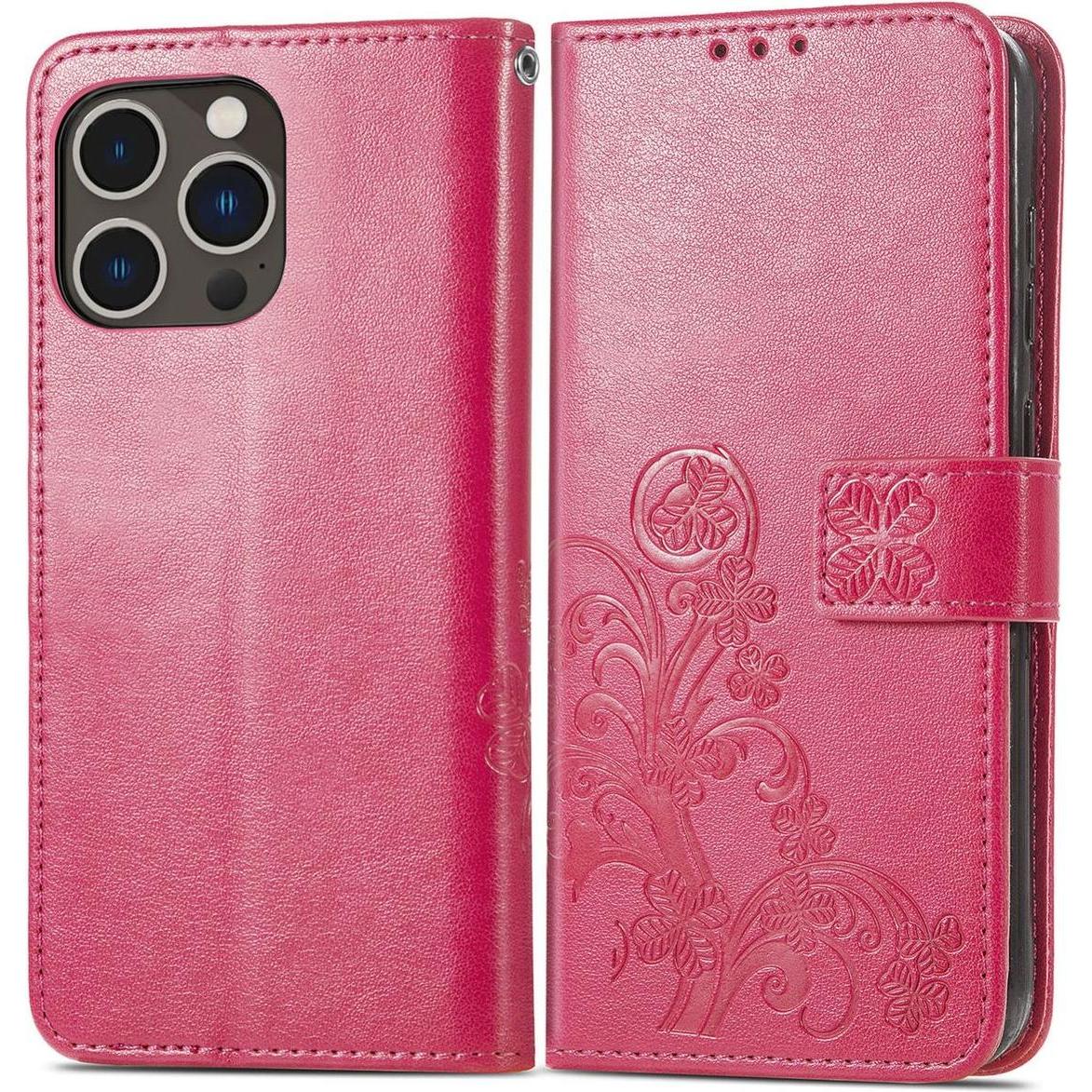 König Design Hülle Handy Schutz für Apple iPhone 15 Pro Case Cover Klapp Tasche Wallet Etuis (Apple iPhone 15 Pro), Smar...