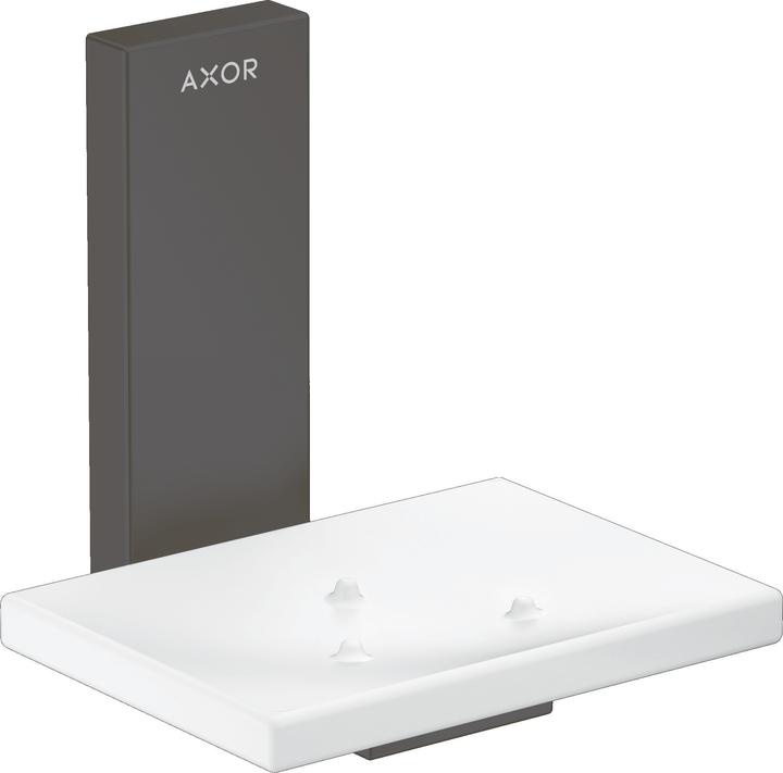 hansgrohe AXOR Universal Portasapone rettangolare, metallo, ripiano in vetro, 42605