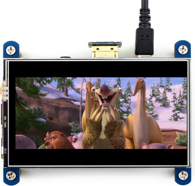 Image du produit WaveShare 4" HDMI IPS LCD pour Raspberry Pi, 800 x 480 HighRes avec écran tactile (Écran)