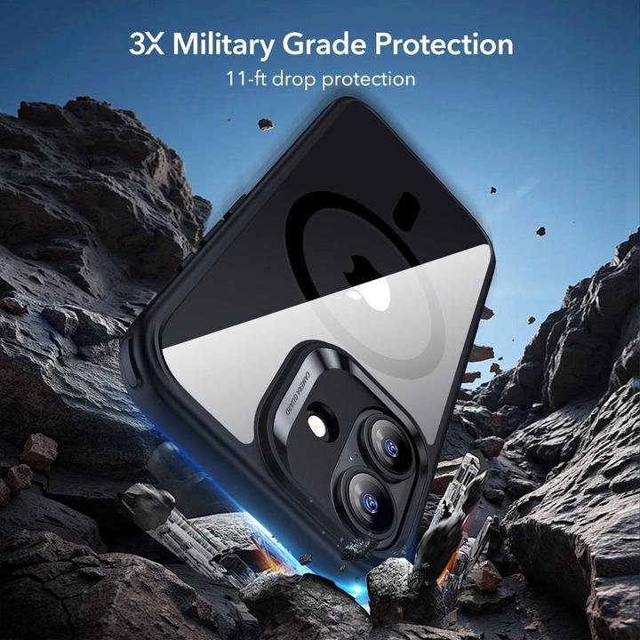 Immagine prodotto ESR Classic Hybrid Magnetic Case (Camera Control), for iPhone 17, Clear Black (Apple iPhone 17)